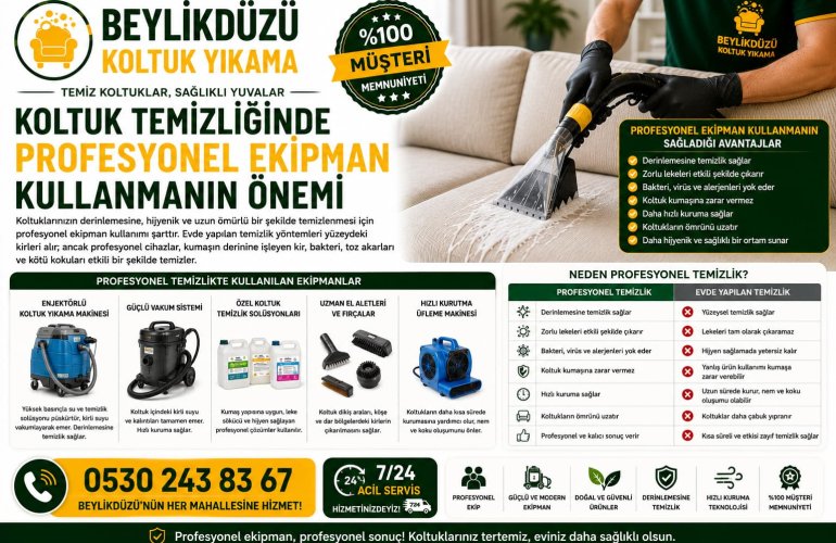 Koltuk Temizliğinde Profesyonel Ekipman Kullanmanın Önemi